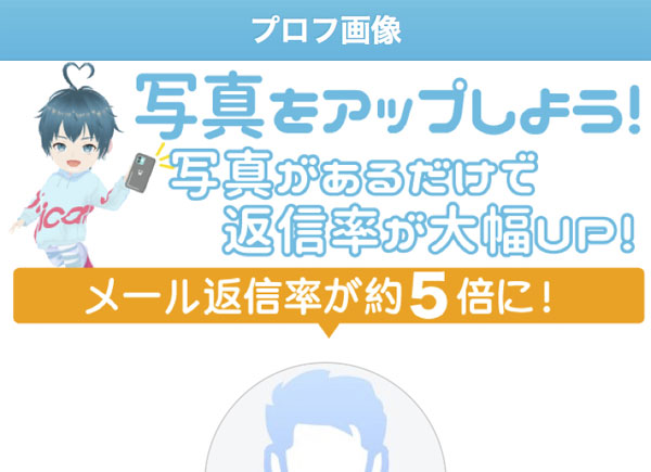 プロフ写真の登録
